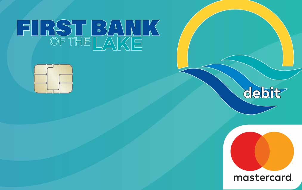 First Bank of the Lake debit card.